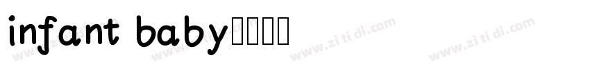 infant baby字体转换
